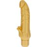 Vibrátor GET REAL Gold Dicker Stim s klitorálním stimulátorem