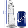Dildo X RAY XRAY CLEAR COCK 16.5 CM Realistický tvar