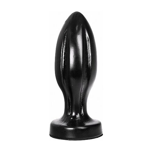 Plug Anal ALL BLACK 21 CM se skvělými dráždivými drážkami