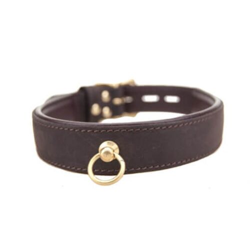 Omezení Bound Nubuck Leather Choker s O-kroužkem
