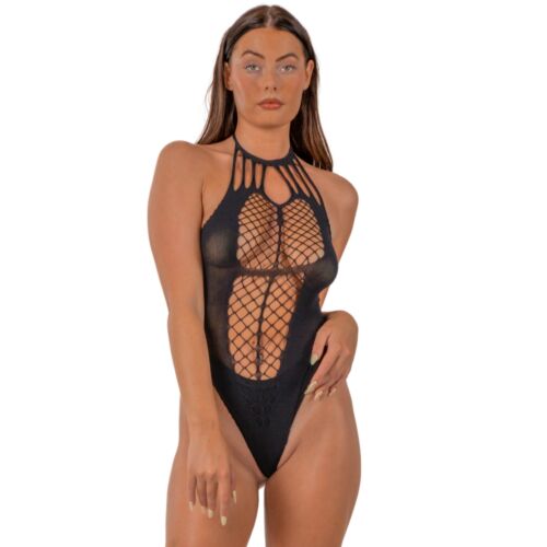 Lace Strappy Halter Teddy Jen jedna velikost