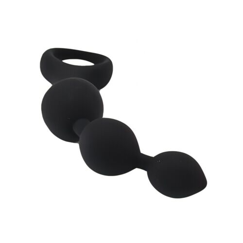 Anální kuličky Loving Joy Triple Ripple pro rozkoš Negro