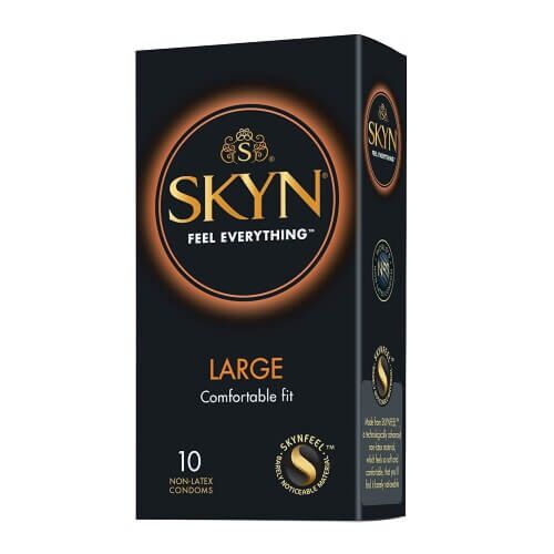 Kondomy Mates SKYN Large 10 ks s netextilním materiálem