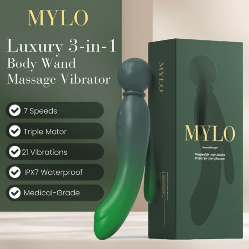 Vibrátor MYLO 3-in-1 Body Wand Massager s flexibilním designem