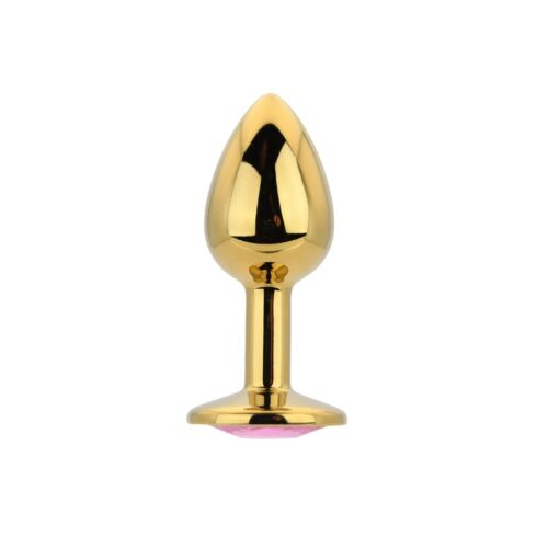 Anální kolík Toosh Metal Small Stone pro bezpečné použití Rosa