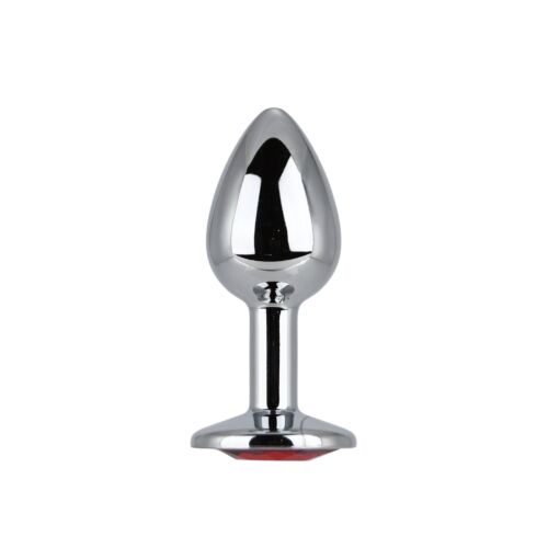 Anální kolík Toosh Metal Small Stone pro bezpečné použití Rojo