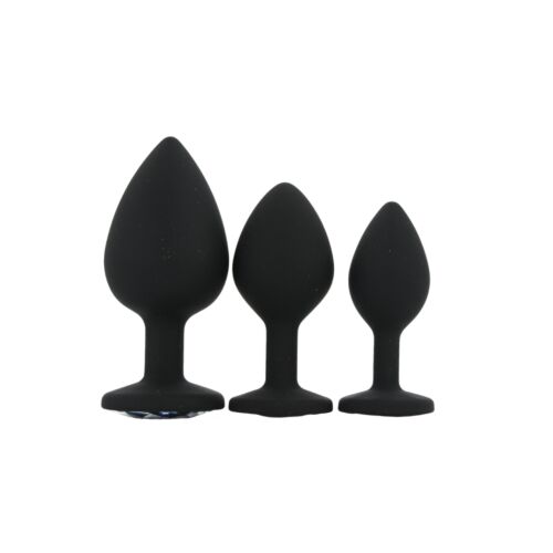 Butt Plug Toosh Set 3 kusů s ozdobnou základnou