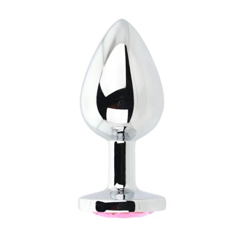 Butt Plug Toosh Metal Large Red Stone s ozdobenou základnou Rosa