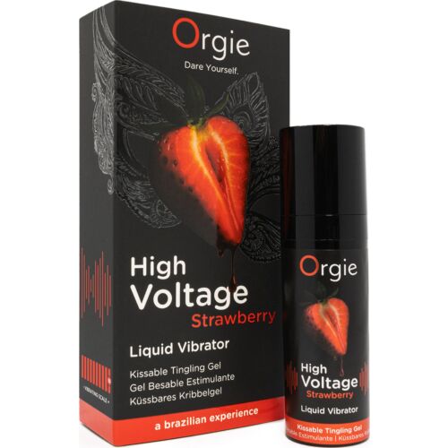 Gel stimulující Orgie High Voltage s chutí jahody