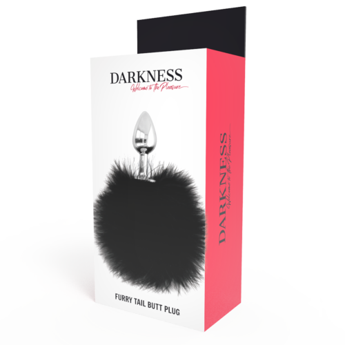 Analní zásuvka Loviux DARKNESS EXTRA BUTTPLUG s chlupatým ocasem