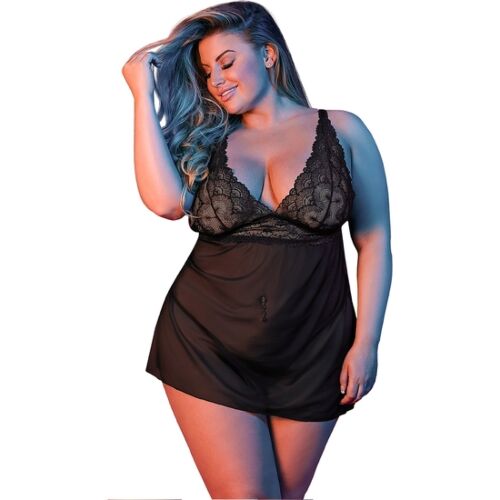 Dámské prádlo BABY DOLL & G-SET černé L/XL