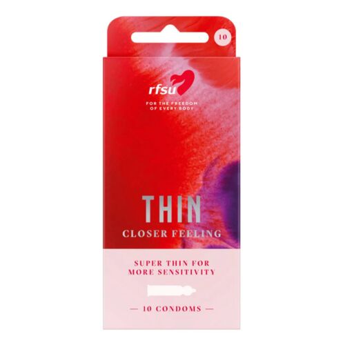 Kondomy RFSU Thin 10 Uds – extra tenké 0,05 mm
