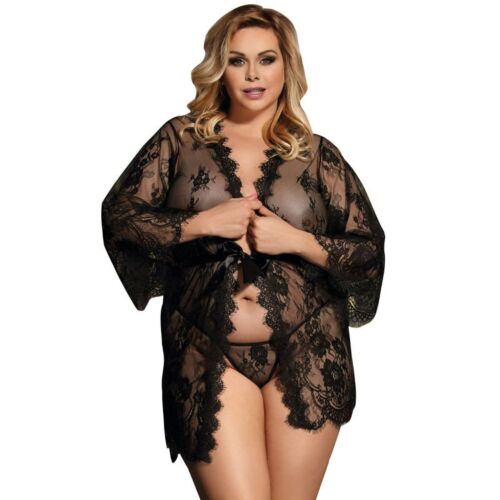 Noční košile SUBBLIME QUEEN PLUS SIZE s krajkovými rukávy