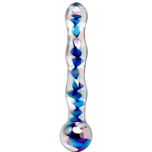Masážní skleněný dildo ICICLES N. 8 s několika možnostmi
