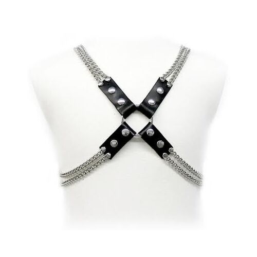 Postroj Leather Body Chain Harness pro muže