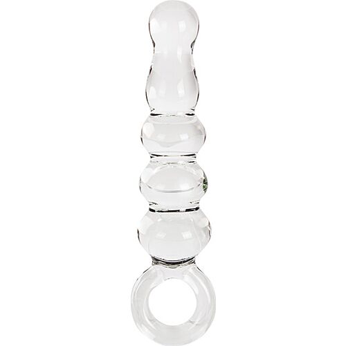 Dildo S Pleasures Crystal SOLARIS pro analní a vaginální stimulaci