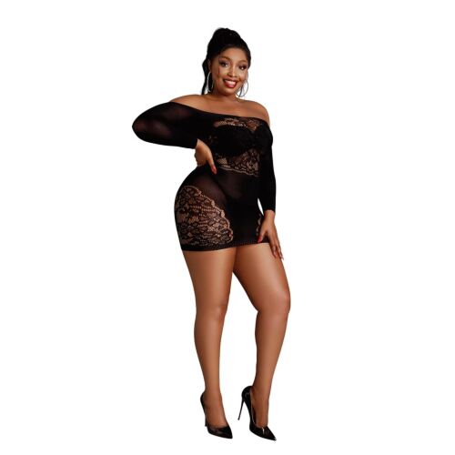 Mini šaty Moonlight Lingerie s off the shoulder designem