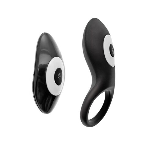 Kroužek S Pleasures Vibrio Ring Black s vibrací