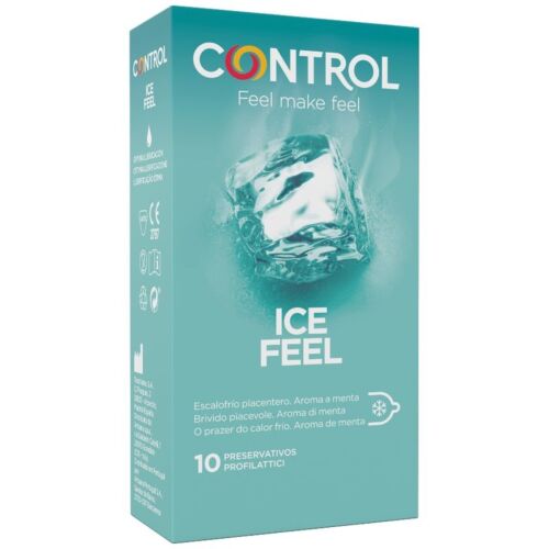 Kondomy Control Ice Feel 10 kusů s efektem chladu