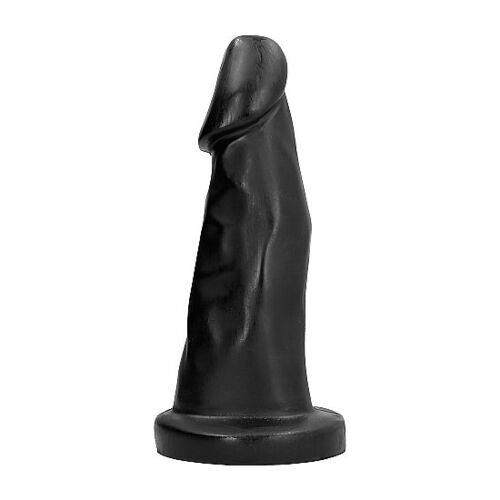 Dildo ALL BLACK 27 CM s příjemným zakřivením