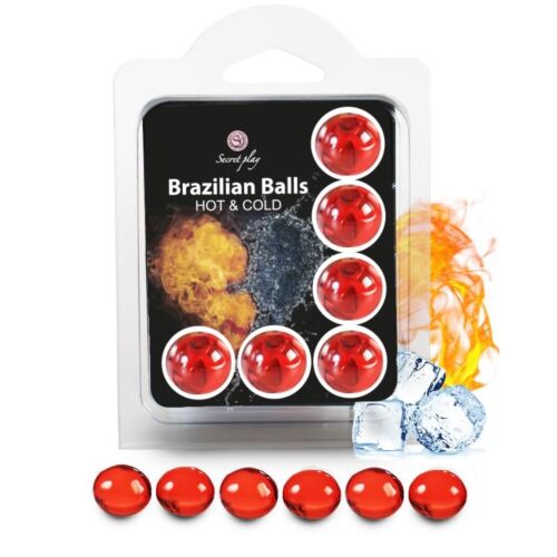 Lubrikant SECRETPLAY Set 6 Brazilian Balls s chladivým a hřejivým efektem