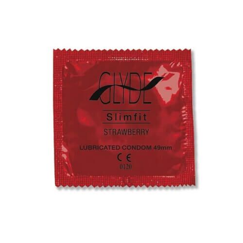 Kondomy Glyde Vegan Ultra Slimfit Jahodové 100 kusů