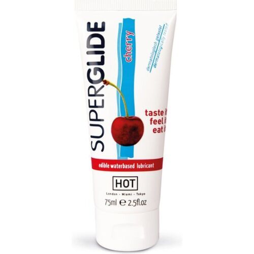 Lubrikant Hot Superglide 75ml s příchutí třešně