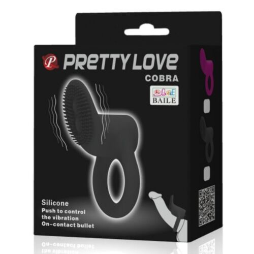 Kroužek Vibrátor Pretty Love Cobra se stimulátorem klitorisu