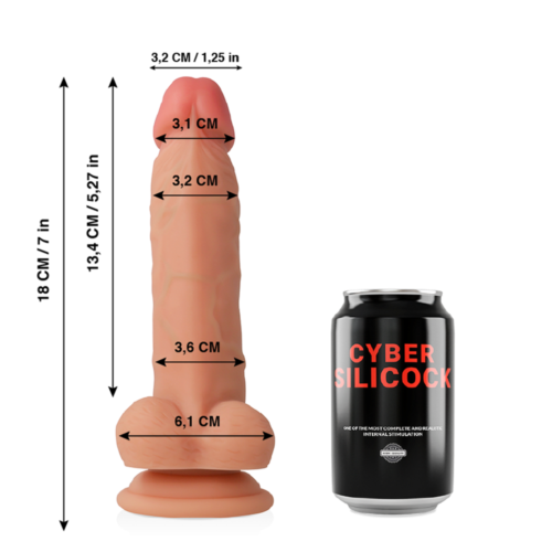 Dildo Cyber Silicock Jude 18 cm v realistickém designu