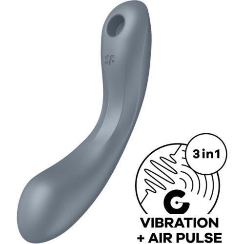 Sací Stimulátor Satisfyer Curve Trinity 1 s vibrací
