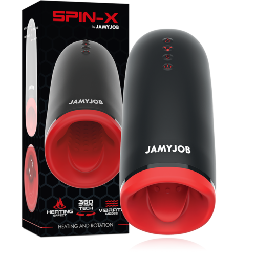 Masturbátor JAMYJOB SPIN-X s rotací a teplem