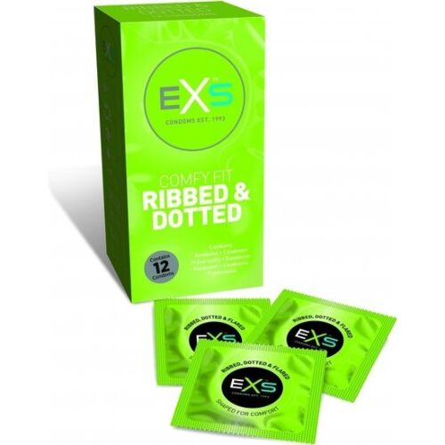 Kondomy Exs Ribbed & Dotted s texturou