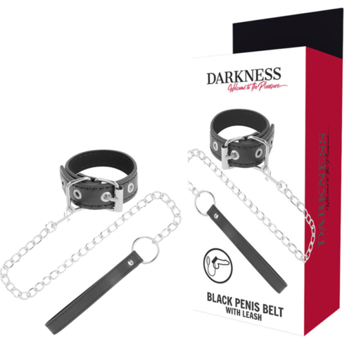 Kroužek na penis DARKNESS s poutem