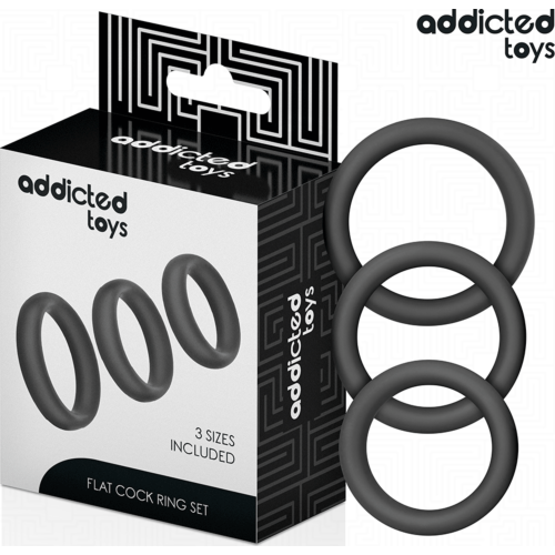 Kroužky na penis ADDICTED TOYS - ploché silikonové