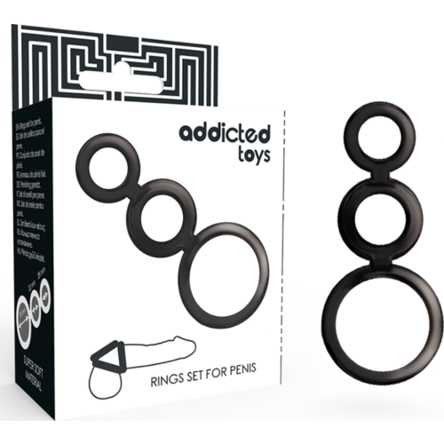 Anální kroužky ADDICTED TOYS Set Ahumado s 3 velikostmi