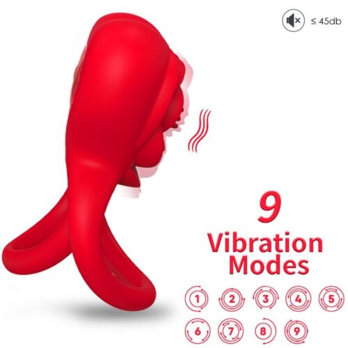 Kroužek vibrátor ARMONY Heart Red