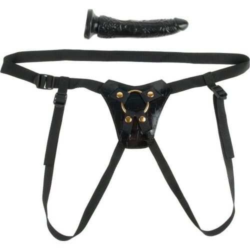 Designérský Strap-On FETISH FANTASY GOLD s měkkým podšívkou