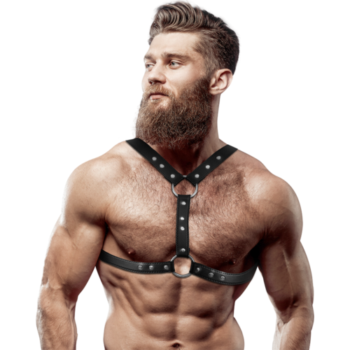 Postroj FETISH SUBMISSIVE ATTITUDE s dvouvrstvým podpěrem