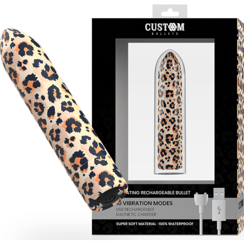 Vibrátor Custom Bullets Leopard s 10 intenzitami