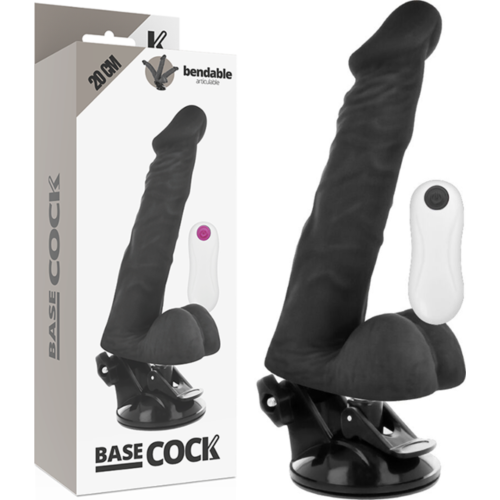 Vibrátor Realistico Basecock 20 cm s dálkovým ovládáním