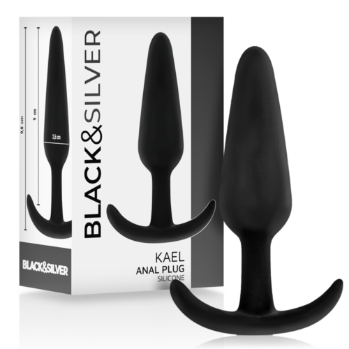 Anální kolík BLACK&SILVER Kael s ergonomickou rukojetí