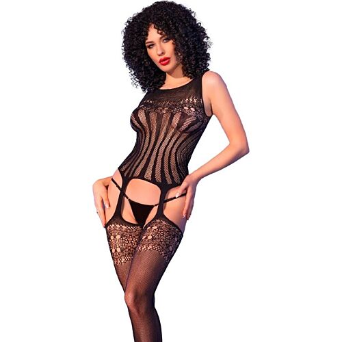 Bodystocking Chilirose CR 4855 s integrovanými punčochami