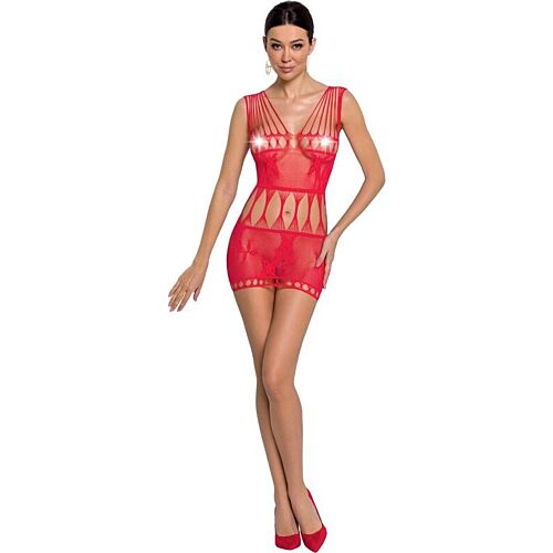 Bodystocking PASSION BS090 s krajkou a průhledností