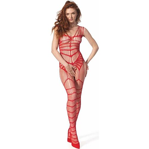 Bodystocking Passion Woman BS 102 s průhledným designem