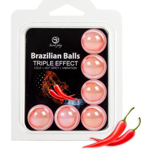 Lubrikant SECRETPLAY Brazilian Balls s třemi efekty