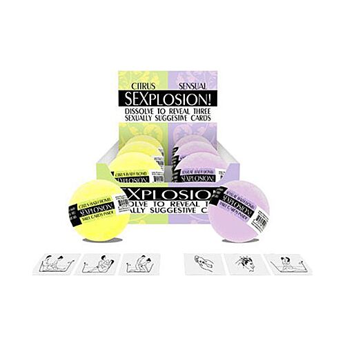 Bomba do koupele Kheper Games SEXPLOSION s erotickými kartičkami