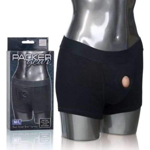 Postroj CALEXOTICS Packer Gear Boxer M/L pro dvojitou penetraci