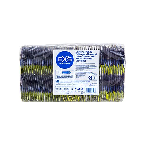 Kondomy Exs Bubblegum 100ks s příchutí gumy