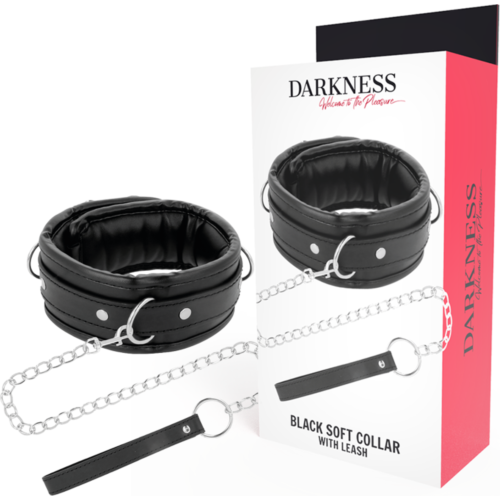Collar BDSM Darkness Bondage s hebkou výztuhou
