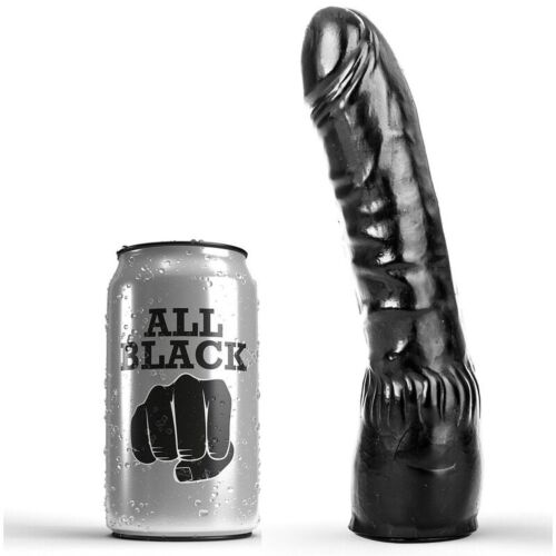 Dildo All Black 20 cm s ergonomickým zakřivením